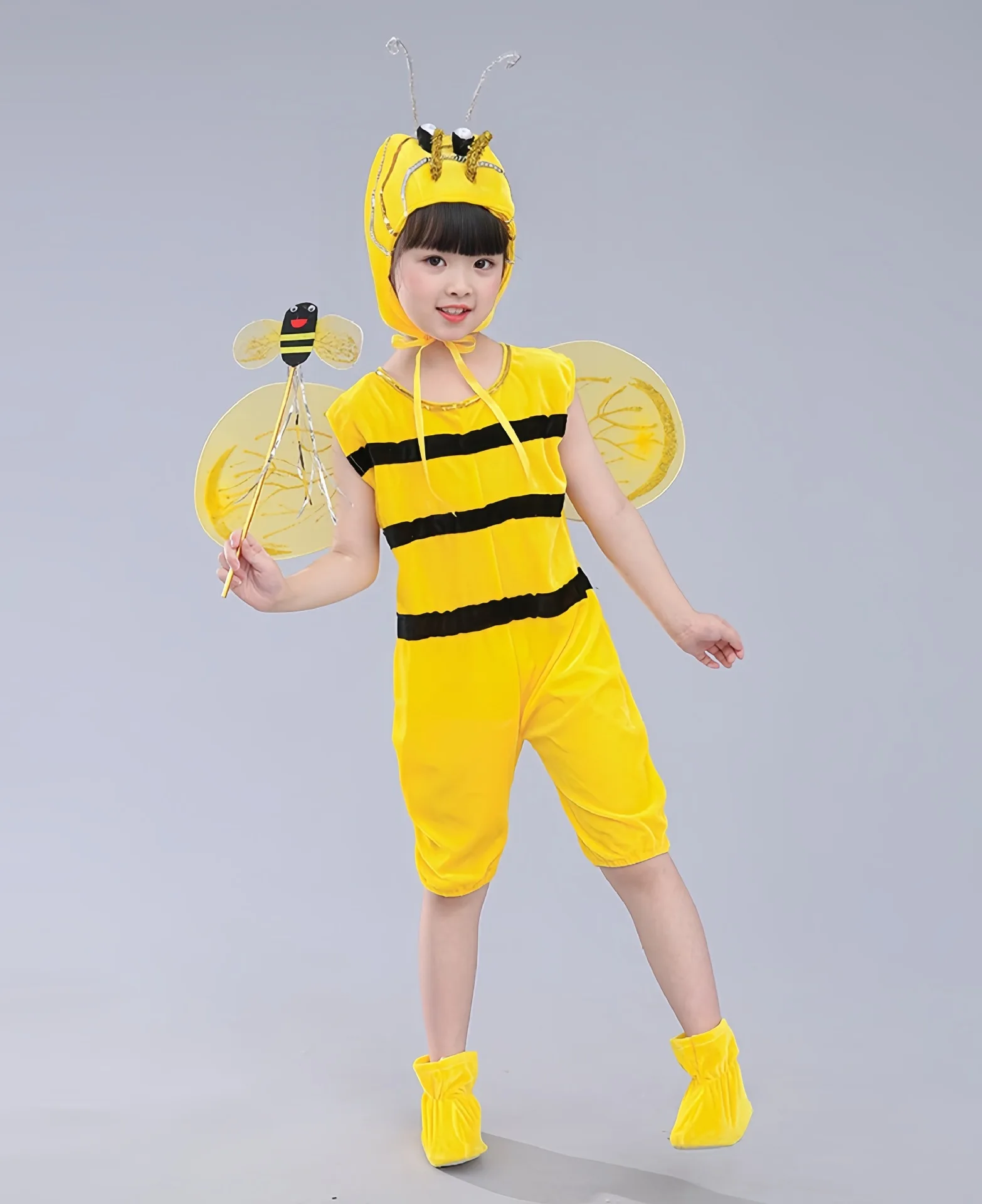 

Boy Girls Kids Children Yellow Bee Costume Halloween Festival Costumes Dress Up Gift