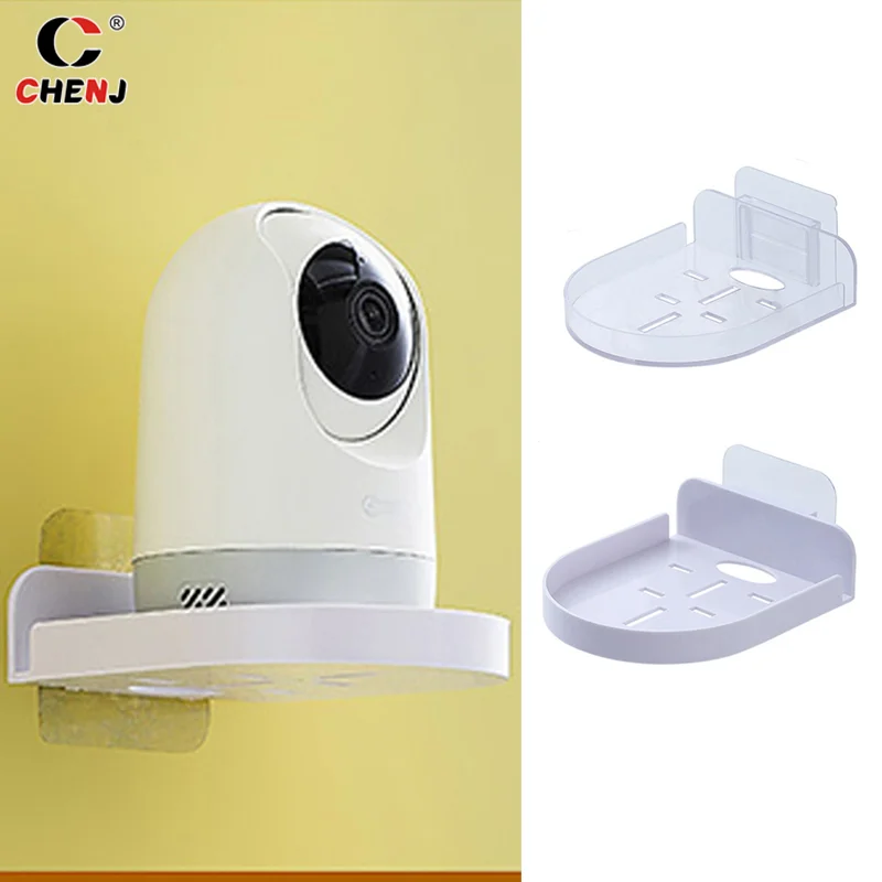 

New 1Pcs Mini Punch-Free Security Surveillance Camera Stand Home Self-Adhesive Drill-free Fixer Traceless Wall-Mounted Bracket