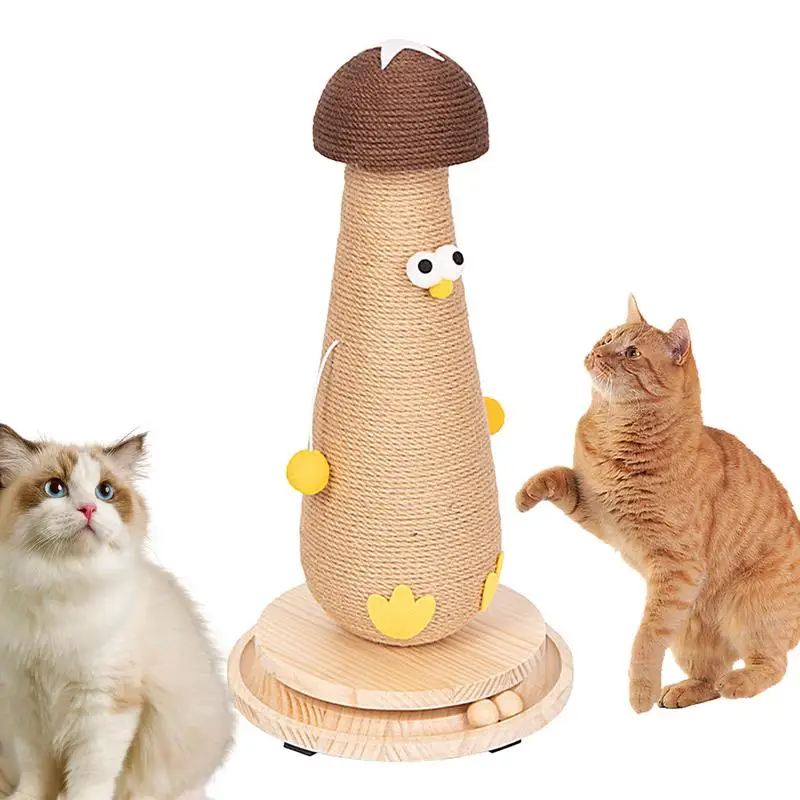 

Mushroom Cat Scratching Board Wear-resistant Vertical Sisal Rope Claw Sharpening Tease Cat Toys Furniture Scratcher supplies