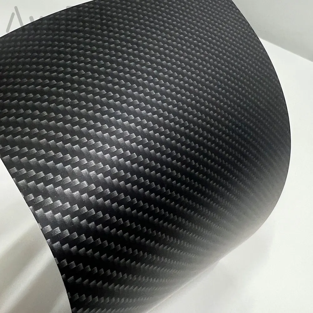 

50x300cm Retail Black matte 8D Carbon Fiber Vinyl Wrap Film Car Interior Trim Stickers DIY Vehicle Exterior Decals Accessories