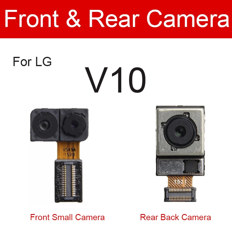 Front & Rear Main Camera For LG V10 V20 V30 V30+ V35 V40 V50 Back Big Camera+ Facing Small Camera Module Replacement Parts