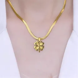 New Fashion Trend Stainless Steel Elegant Delicate Heart Flower Pendant Necklace For Women Jewelry Wedding Party Premium Gifts