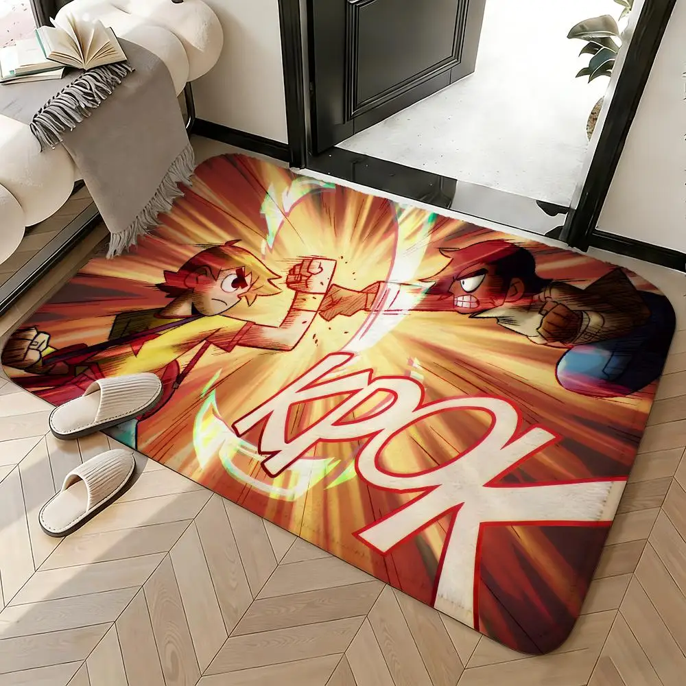 Soft Absorbent Non-Slip Rug Movie Scott Pilgrim VS The World Floor Mat Home Decor Doormat Bedroom Floor Mat Shower Carpet