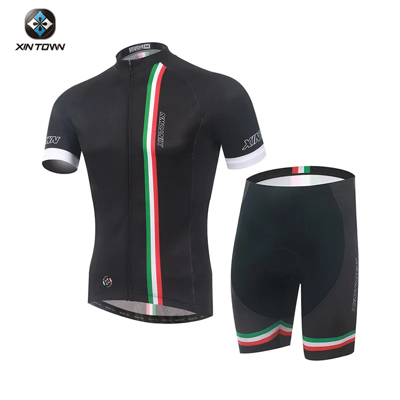 

XINTOWN Новый мужской комплект велосипедной формы с коротким рукавом, летние спортивные брюки для велоспорта