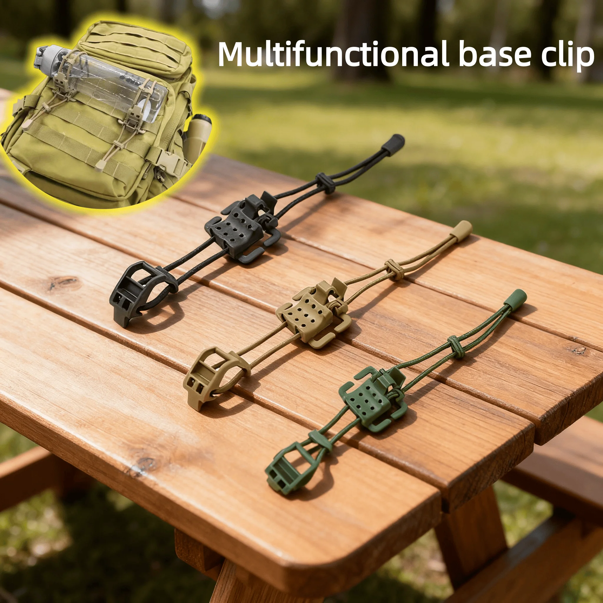 MOLLE Gear Organizer Fastener Flashlight Water Bottle Fixed Multifunction Hanging Buckle Outdoor Backpack Vest Accessories