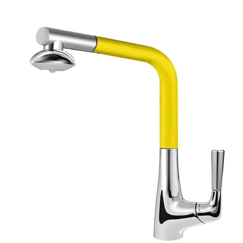 Color personalized vegetable basin faucet Rotating faucet Multifunctional pulling kitchen faucet