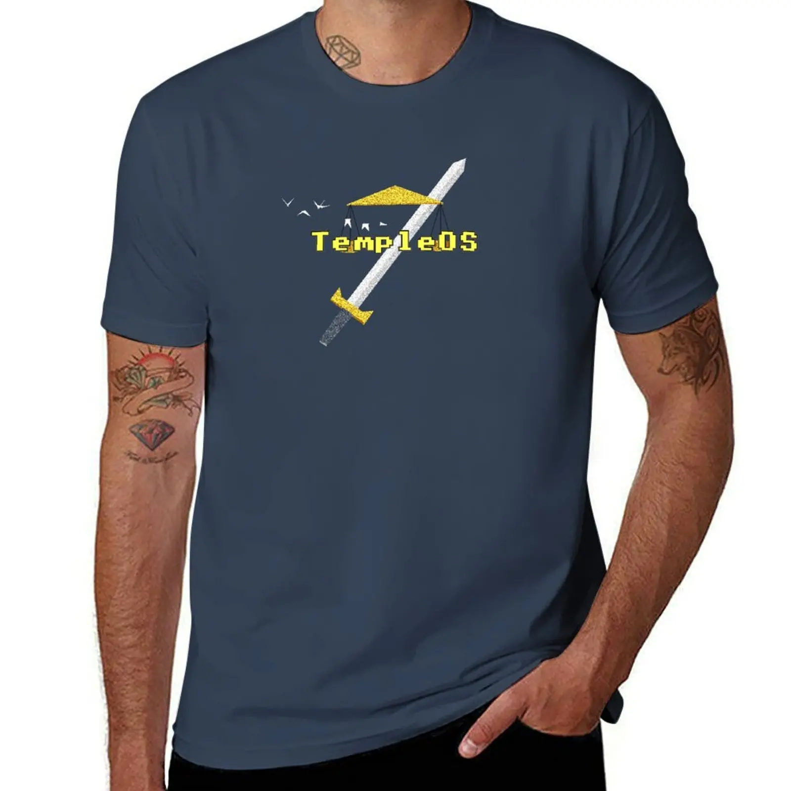 

Temple OS logo plain (Public Domain) T-Shirt plain summer clothes graphic shirts sports fans tee shirts for men