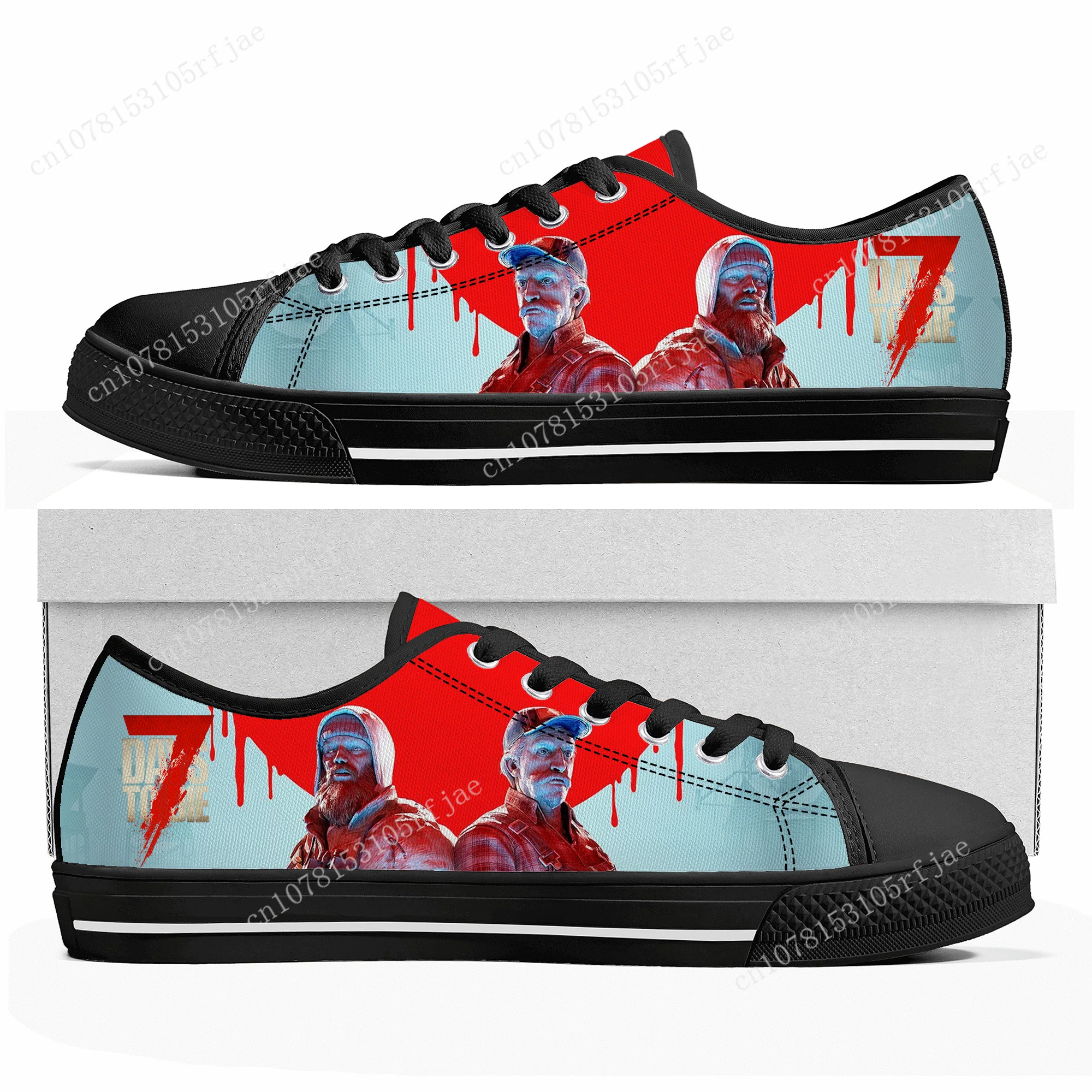 Cartoon Game 7 Days To Die Low Top Sneakers Womens Mens Teenager High Quality Shoes Casual Fashion Tailor Made Canvas Sneaker