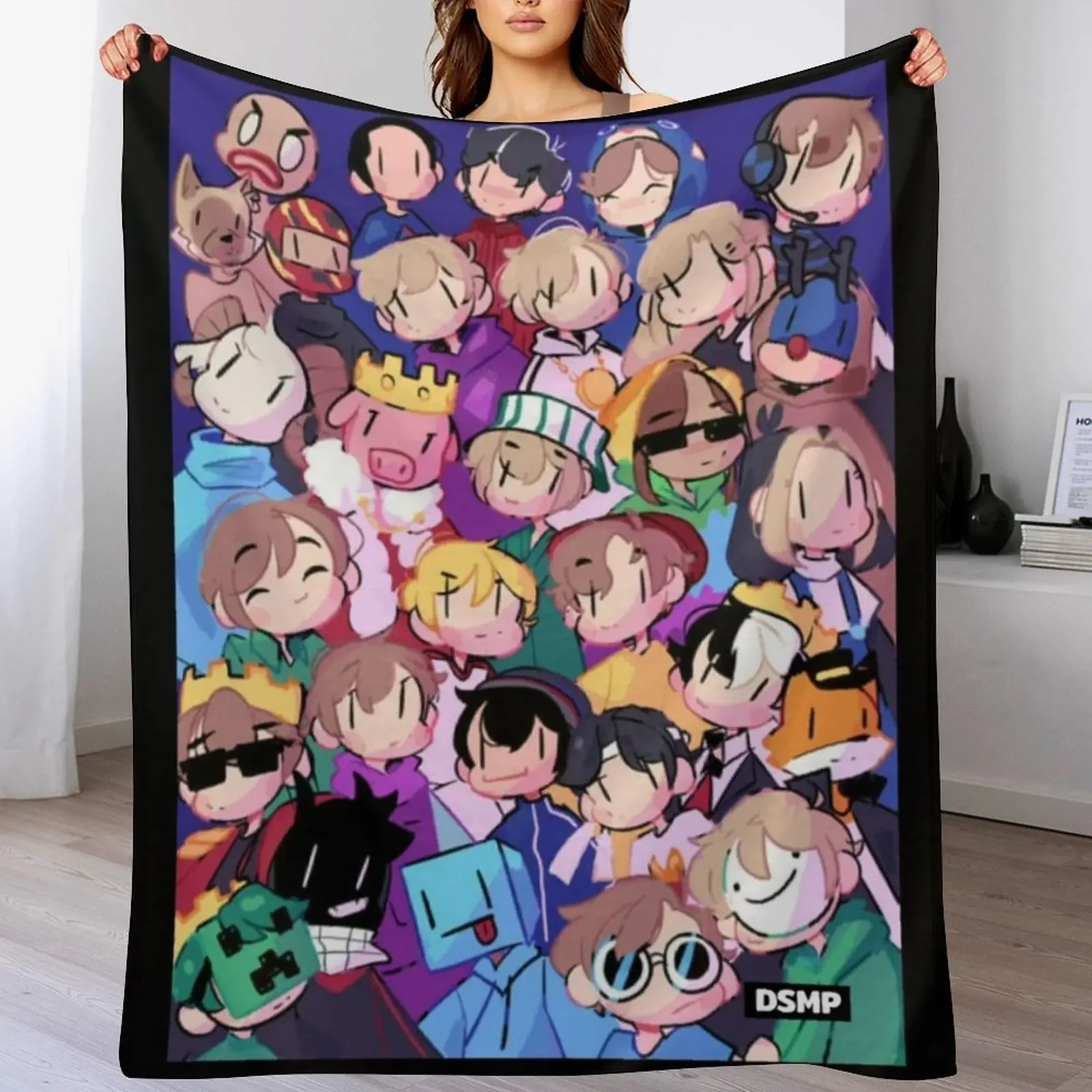 

DSMP Throw Blanket Hairy Blankets For Bed Picnic Warm Blankets