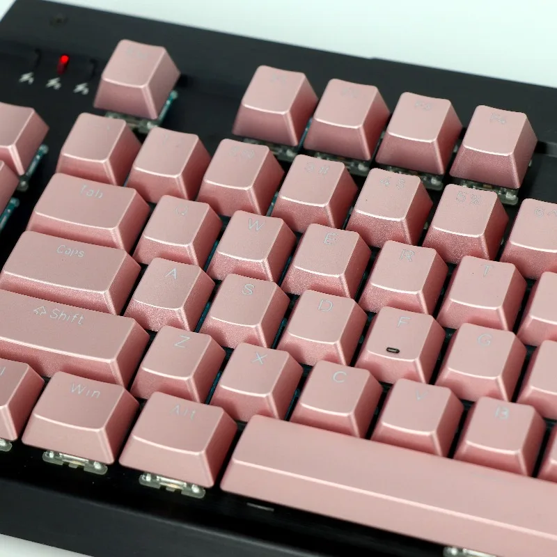 Metal Keycaps Set Customized Front Carve Translucent Cherry Profile Doubleshot Keyboard Cap for Mechanical Keyboard Accessories