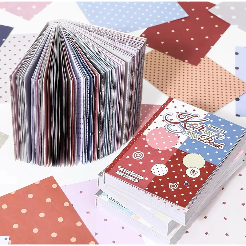 Koreanischer Stil M5 Notizbuch mit Punktemuster, Einfaches Ins & Salt Style Dekoratives Papier für Tagebücher, Y2K-Stil Sonnen-Offsetpapier – Detail 6