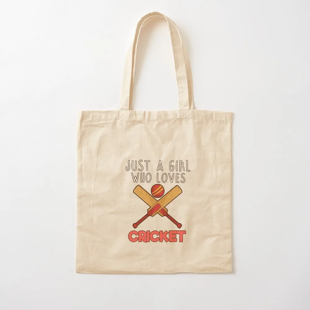 

Just A Girl who loves Cricket. Tote Bag shopping bag logo Women's handbag great bag Canvas Tote