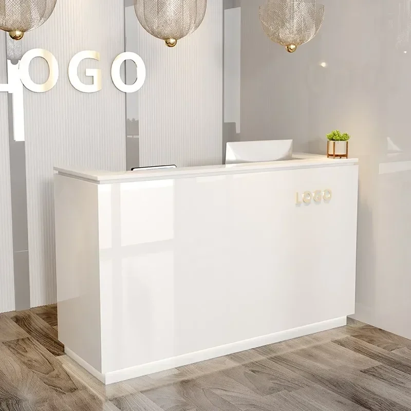 Balcão de bar Mesas de recepção Alto Display Mesa de escritório Mesa de recepção Caixa comercial Toonbank Winkel Móveis