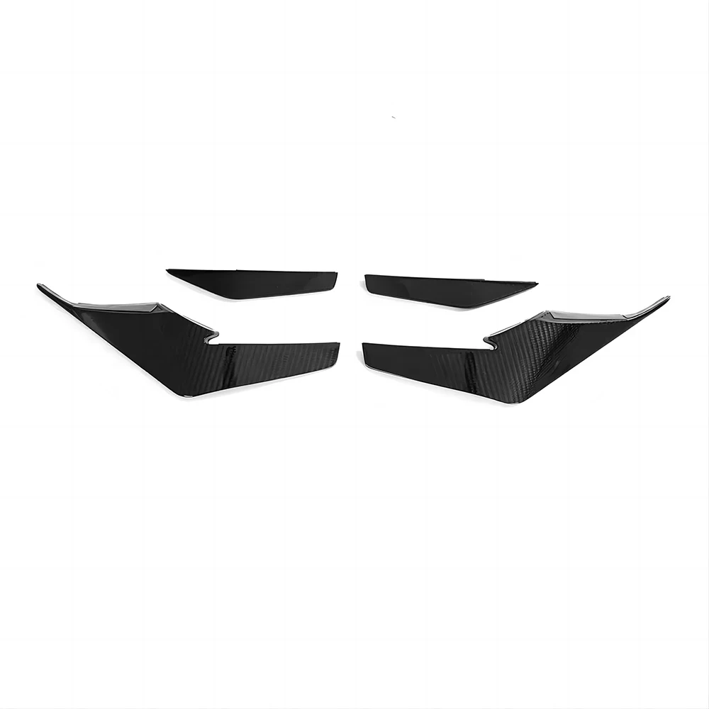 Dry Carbon Fiber Front Bumper Side Canards Splitter For Audi 23 R8 V10 GT Performance Coupe Add Ons