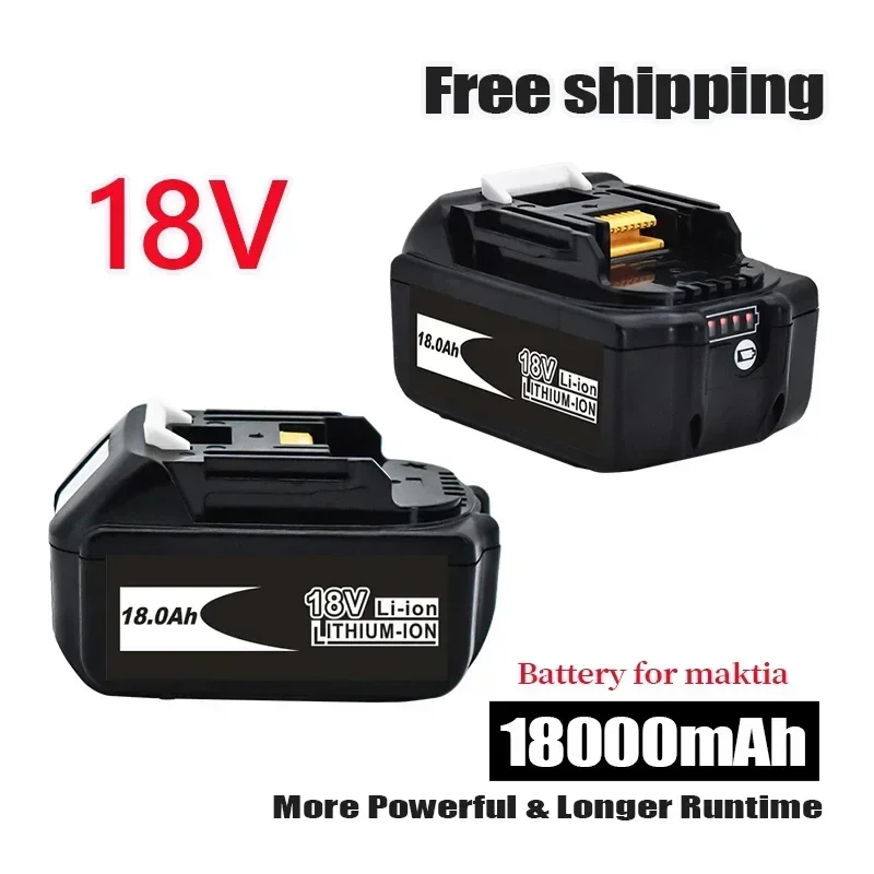 100% newest BL1860 Rechargeable Battery 18 V 18000mAh Lithium ion for Makita 18v Battery BL1840 BL1850 BL1830 BL1860B LXT400