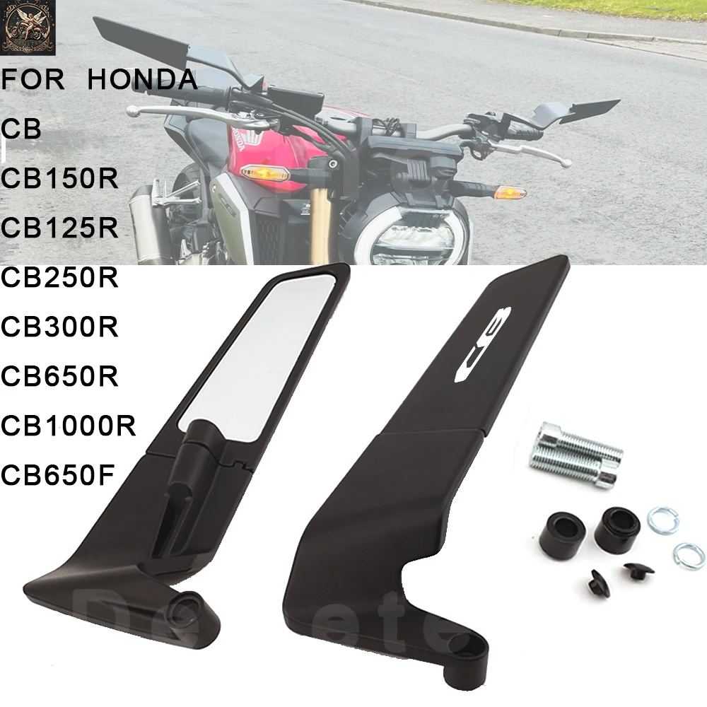 Logo For Hodna CB CB400F 400X 500F 650R 650F 750 CB1300 1100 125F Motorcycle Accessories Mirrors Stealth Winglets Mirror Caps