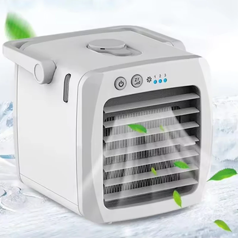 

Mini Portable Air Conditioner Fan Light Humidifier Purifier USB Desktop Cooler Fan Cooling Quick Easy Cooling Fan