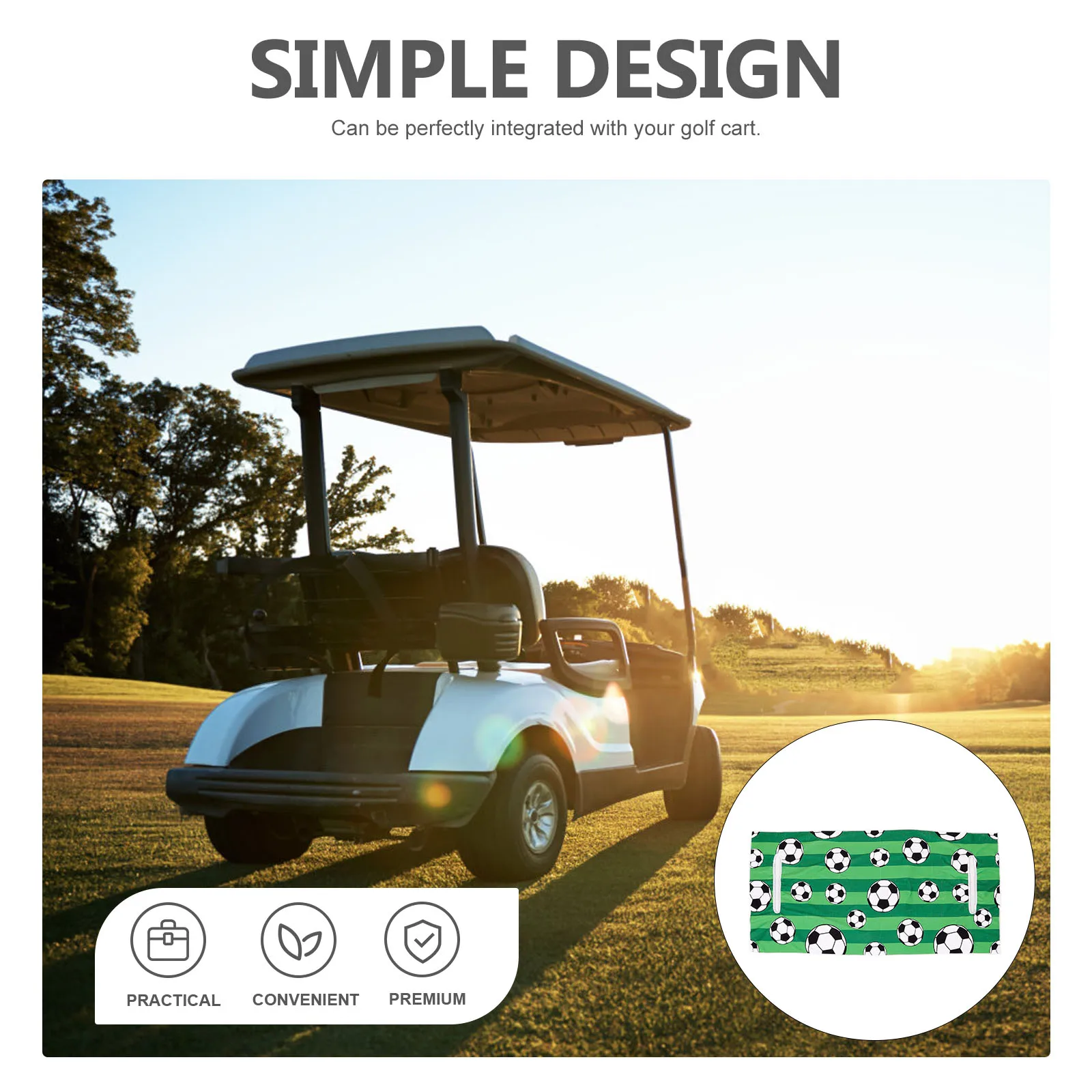 

Golf Cover Polyester Durable Long Protector Replacement Outdoor Cart Foldable Scratch Resistant Comfortable Touch Easy