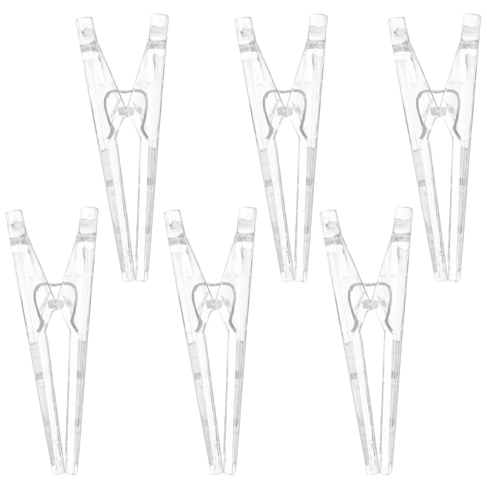 6pcs Plastic Clips Small Sewing Clips For Quilting Photo Display Reusable Craft Clamps Multi-Use Home Office Organizer