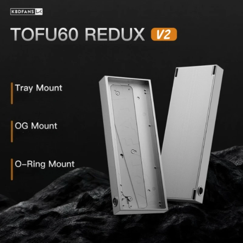 KBDfans Tofu60 Redux V2 Keyboard Case Custom Gh60 Magnetic Switch Aluminum Shell Ergonomics for Mechanical Keyboard Accessories
