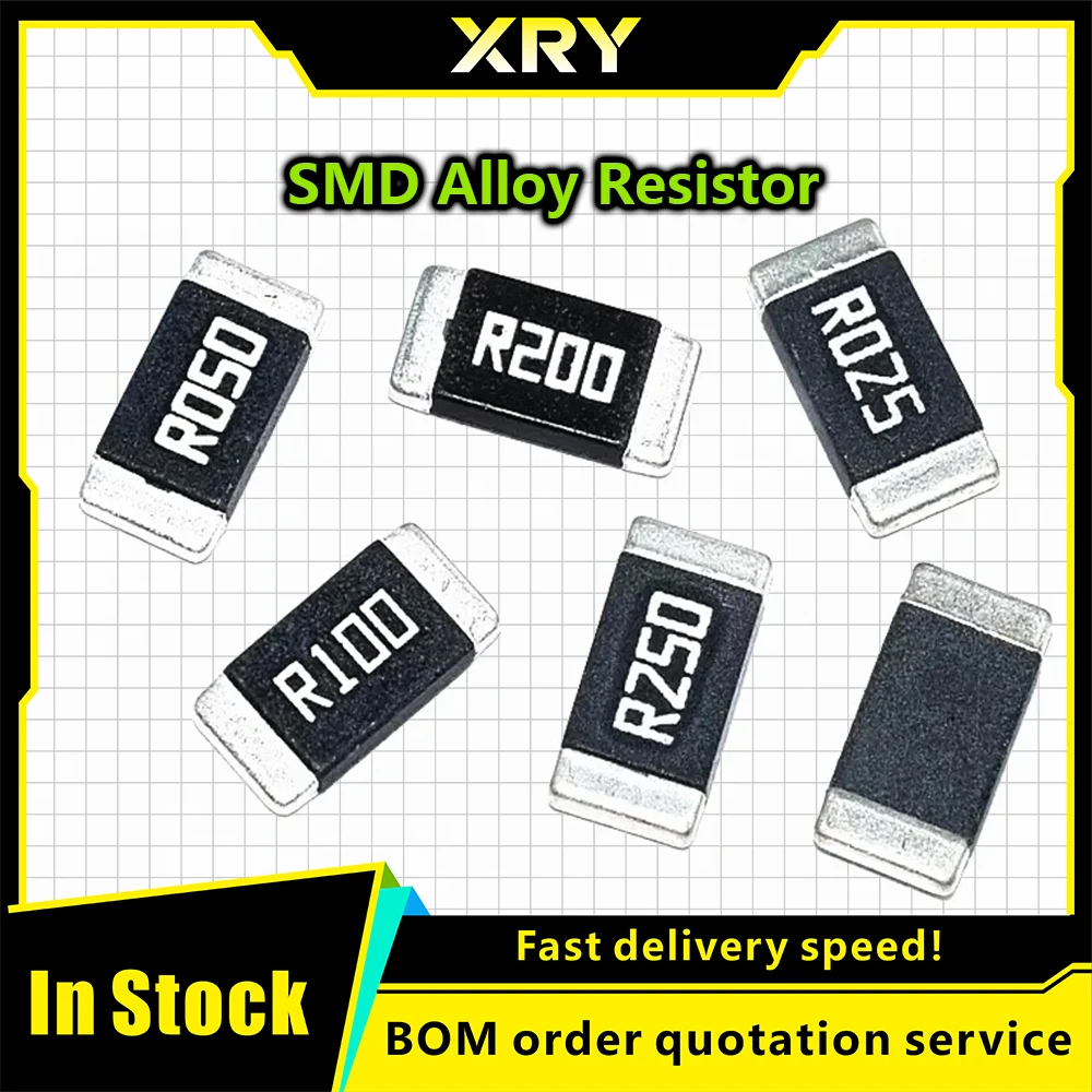 

XRY10PCS 2512 SMD Alloy Resistor 2W 1% Resistors R001 R002 R003 R004 R008 R009 R010 R012 R015 R020 R025 R060 R070 R100 R120 R150
