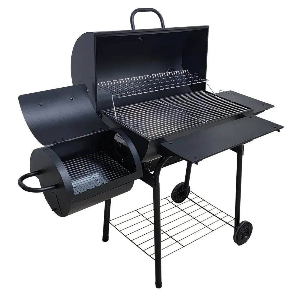 

Cleaned Large Cooking Area bbq charcoal grill and smoker Offset Heavy Duty bbq grill smoker