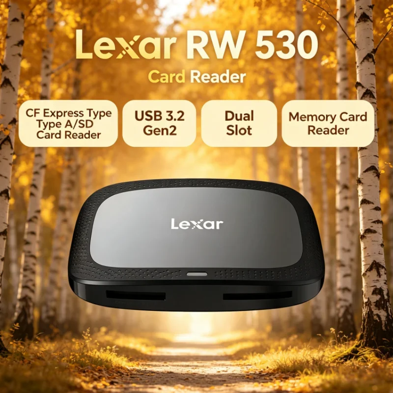 Lexar CFexpress Type A / SD Memory Card Reader SD Card Reader CFA Max 900MB/s USB 3.2 Gen2 Dual Slot RW530