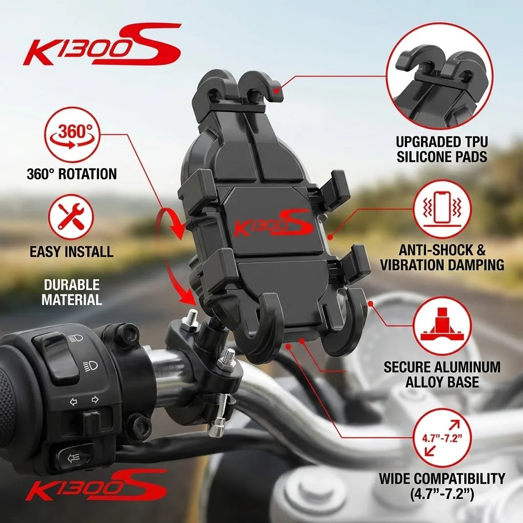 High-quality shock-absorbing motorcycle phone holder For BMW K1300S K1300 S K1300-S K 1300 GS k1300S k-1300S K-1300S 2018 2019