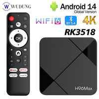Original H96Max RK3518 Android 14 4K TV Box Rockchip 3518 Quad Core Dual WiFi 6 BT 5.4 3D Google Voice Assistant Set Top Box
