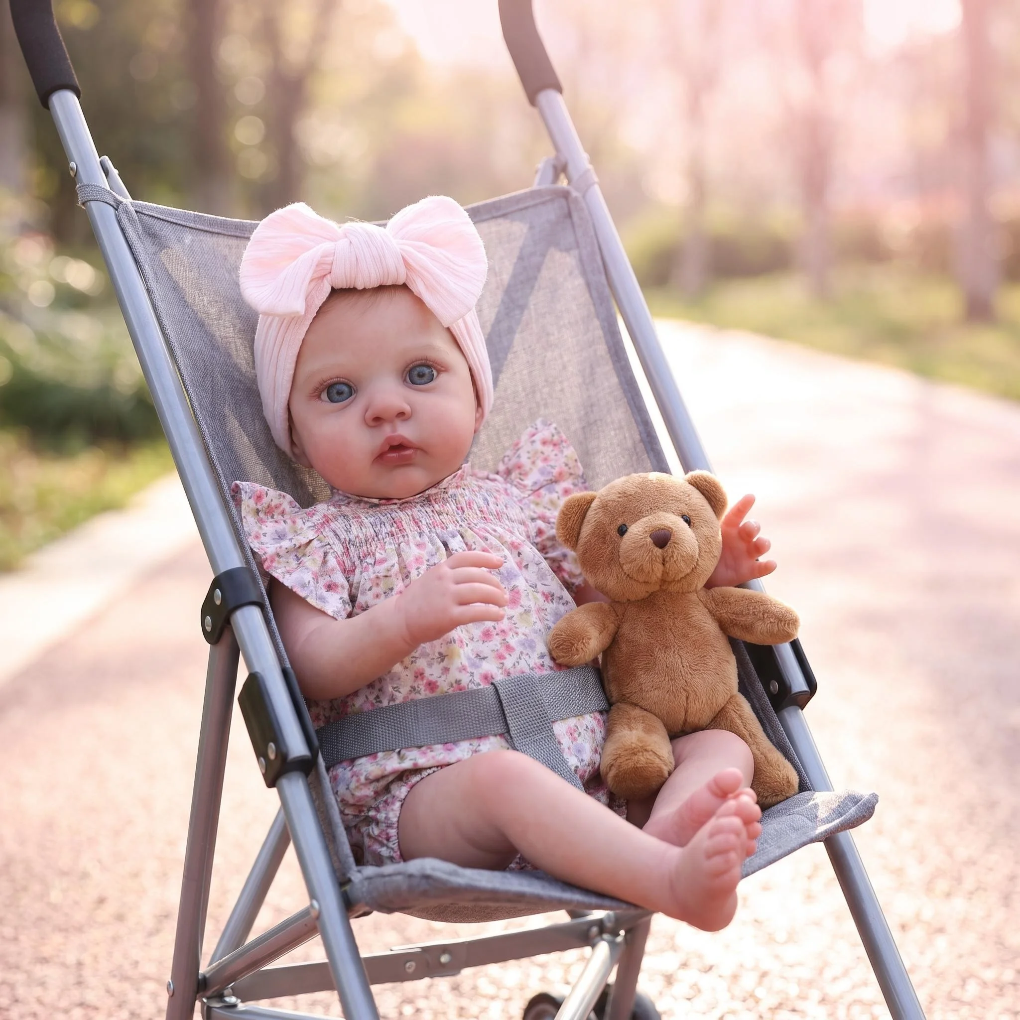 NPK Lifelike 15inch Mikki 3D Painted With Visible Veins Reborn Soft Vinyl Doll  Newborn Bebe With Cloth Body