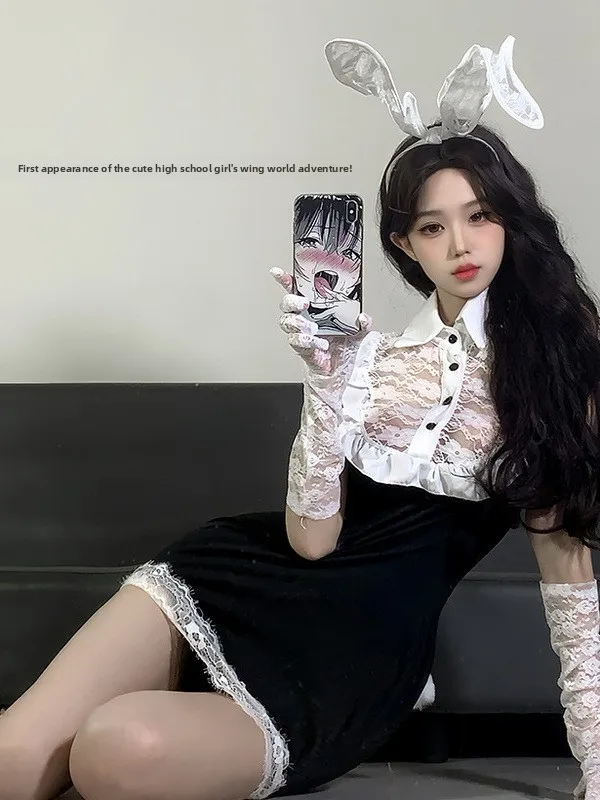 ชุดคอสเพลย์กระต่ายสาวเซ็กซี่ ชุดกระต่ายน่ารัก ชุดแม่บ้าน ชุดฮาโลวีน ชุดประจำชาติผู้หญิง สำหรับการแสดงบนเวที
