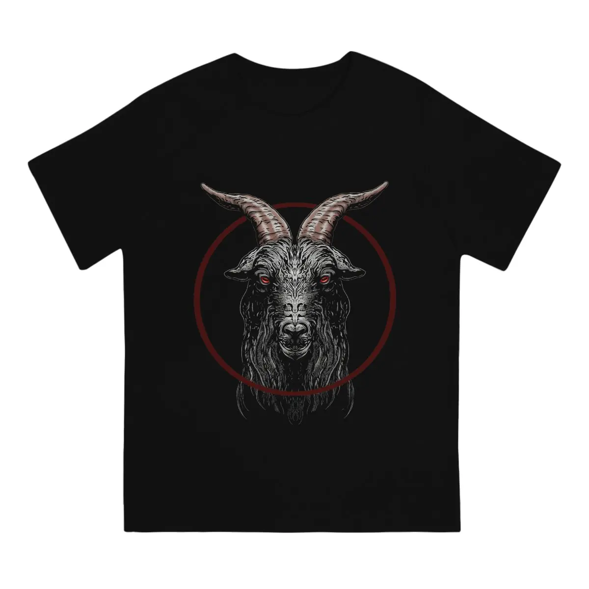 Baphomet setan Lucifer kaus pria kaus grafis Philip Hitam kaus Hipster