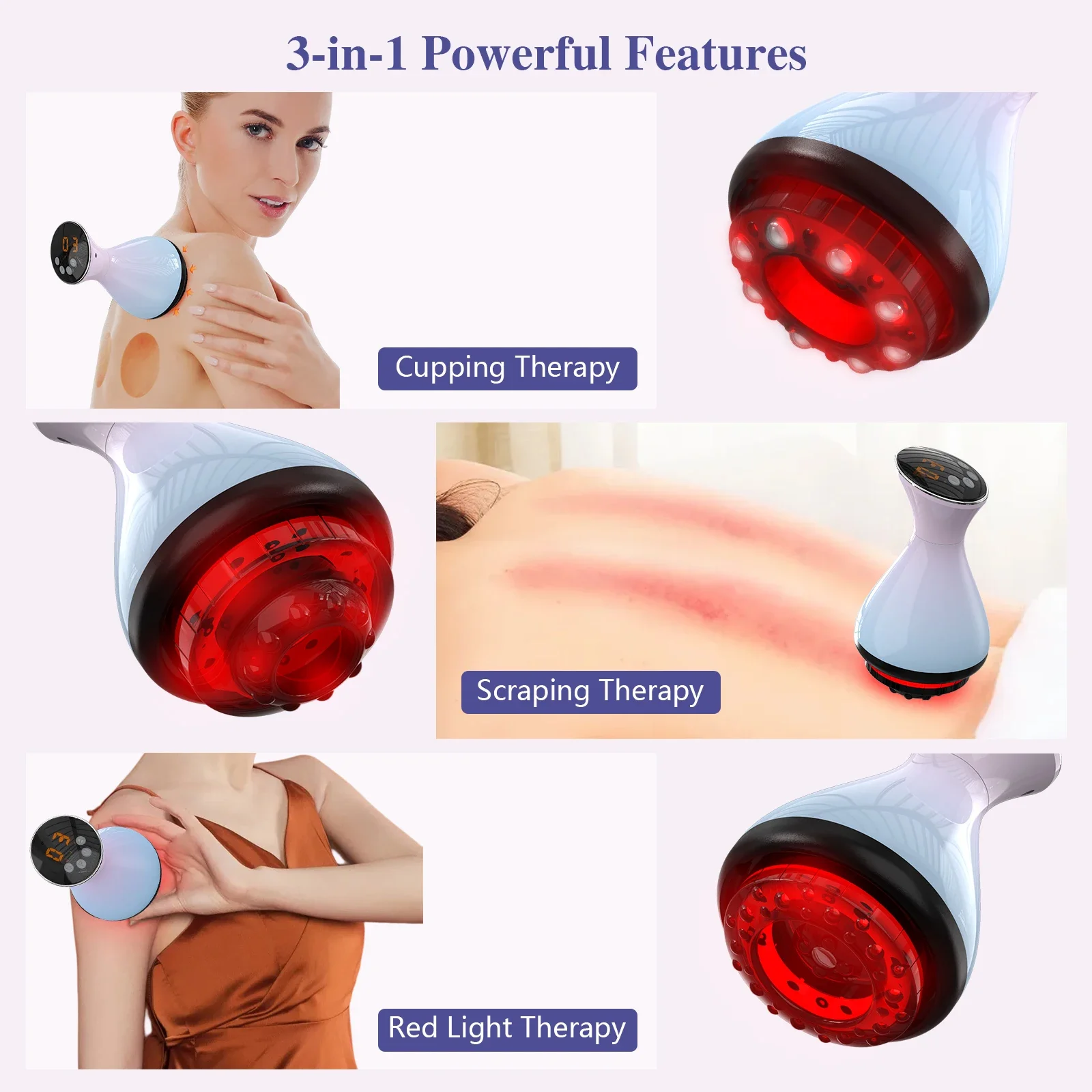 Electric Vacuum Cupping Massage Body Cups Anti-Cellulite Therapy Massager for Body Electric Guasha Scraping Fat Burning Slimming