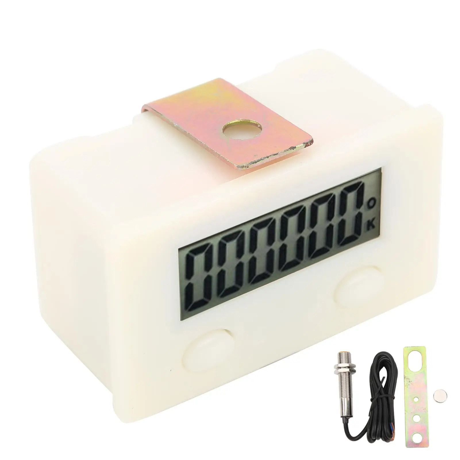6-Digit Digital Punch Counter with Large LCD Screen - Magnetic Induction Portable Electronic Industrial Counter