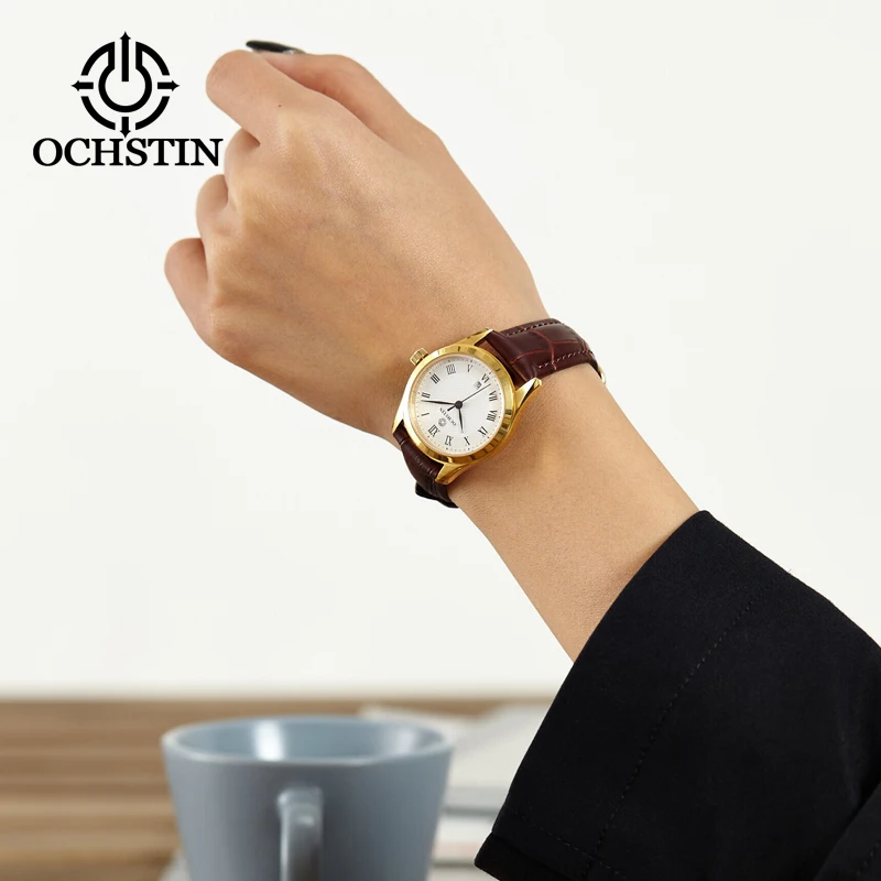 OCHSTINParangon-reloj de cuarzo para mujer, cronógrafo Original, resistente al agua, con movimiento automático, cómodo e informal, serie Perfect