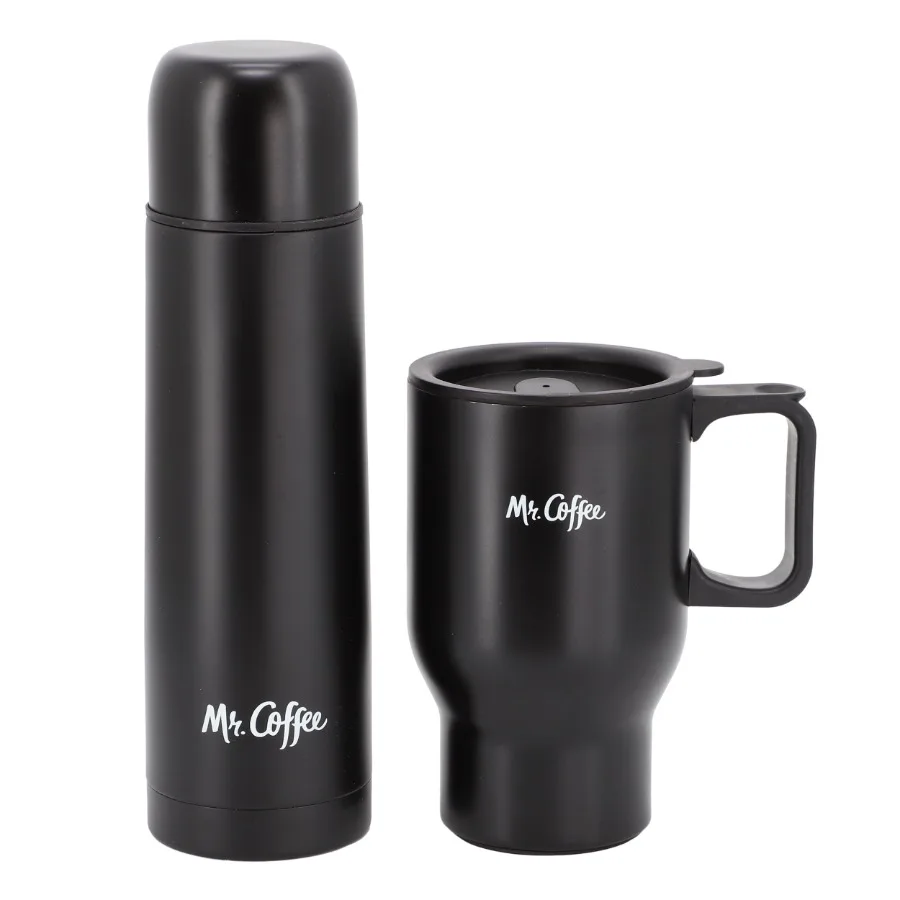 

Javelin 2 Piece Thermal Bottle and Travel Mug Set in Black