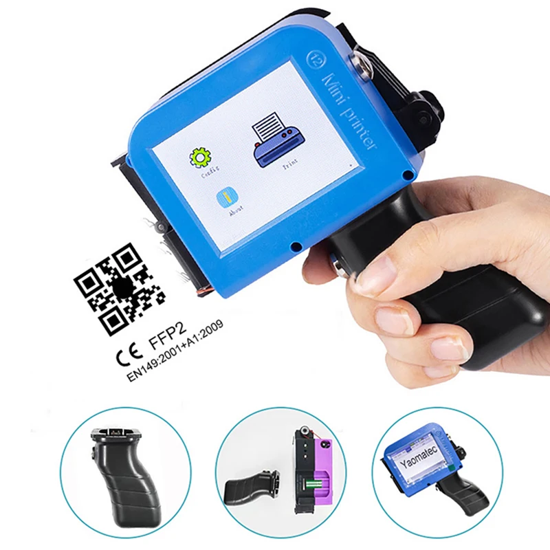 Portable Label Printer Production Date Batch Number Shelf Life Inkjet Printing QR Code Pattern Mini Handheld Inkjet Printer