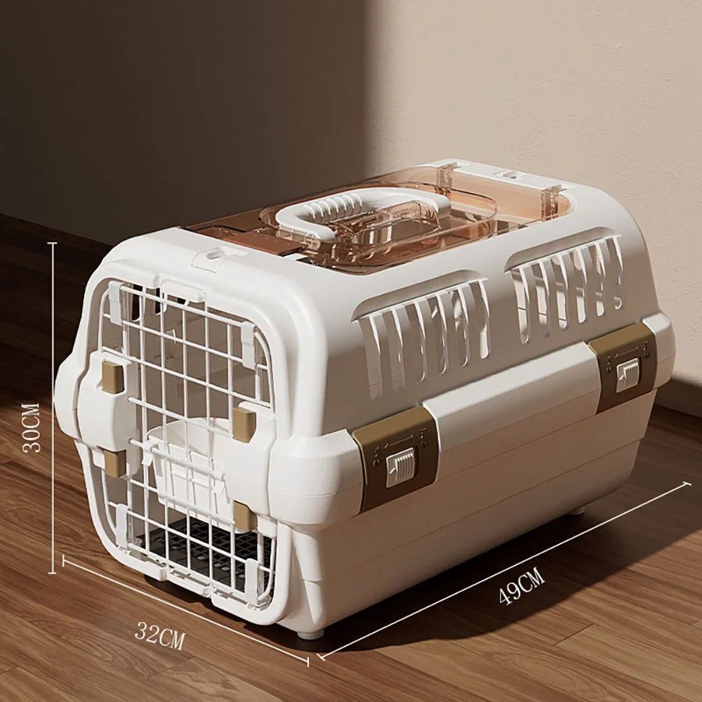 

New Pet Aviation Box Dogs Portable Dog Cage Small Dog Spacecraft Car Mounted Cat Box Cat Ccat box Cat cage outdoors Pet Supplies