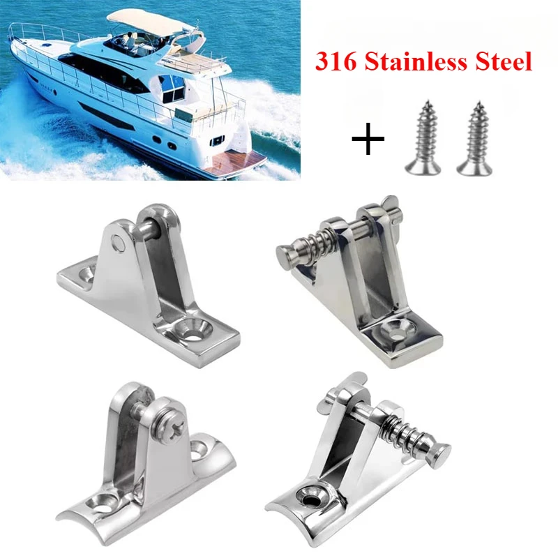 

1P 316 Stainless Steel Bimini Top Deck Hinges Marine Parts Accessories Fitting in A Boat Hardware Yacht with Quick Release Pins