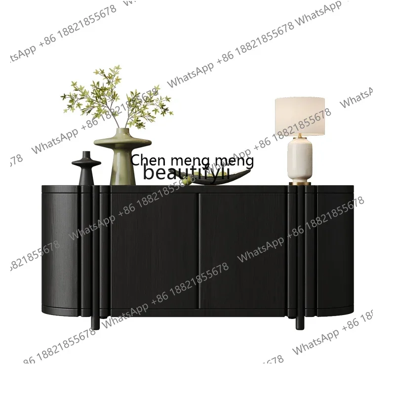 

xzItalian light luxury entrance, living room decorative locker, household solid wood storage side cabinet