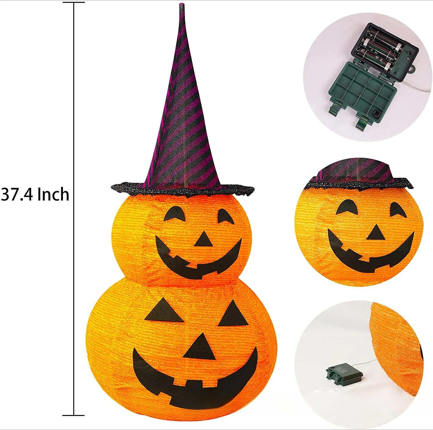 Halloween pumpkin folding lantern telescopic cloth