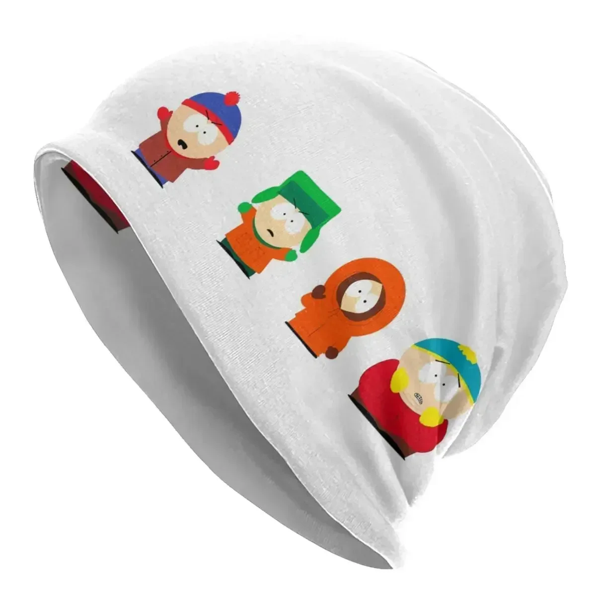 Funny Eric Cartmen Autumn Winter Beanies Southpark Anime Beanies Cap Men Popular Warm Multifunction Bonnet Knitted Hat