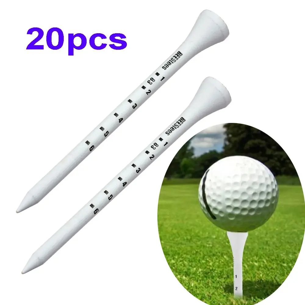 Digital 83mm Scale White Ball Socket Golf Holder Golf Tees Tee