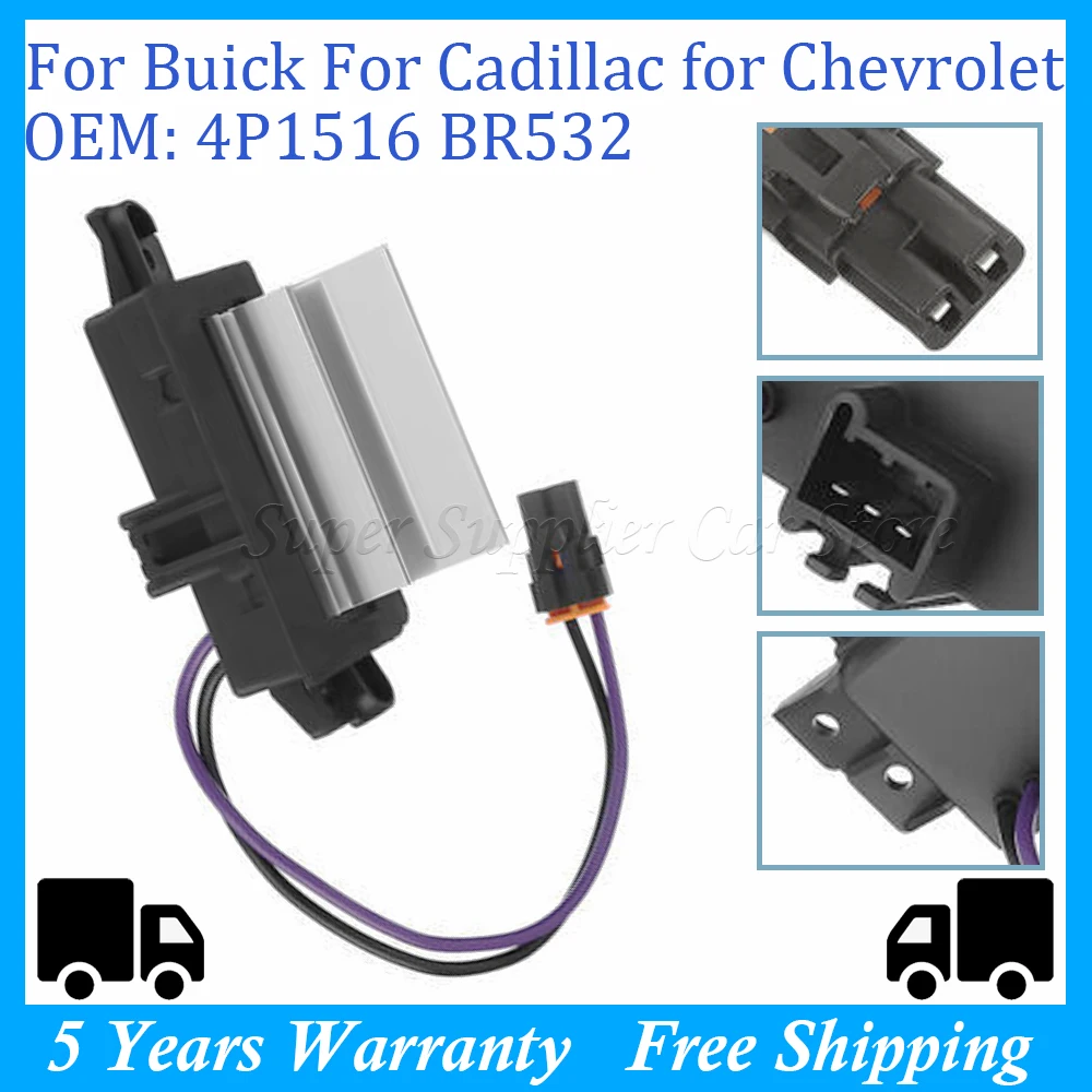 

For Chevrolet Trailblazer For Buick Rainier For Isuzu Ascender Car Blower Motor Resistor Replacement 4P1516 MT1805 RU-631 JA1639