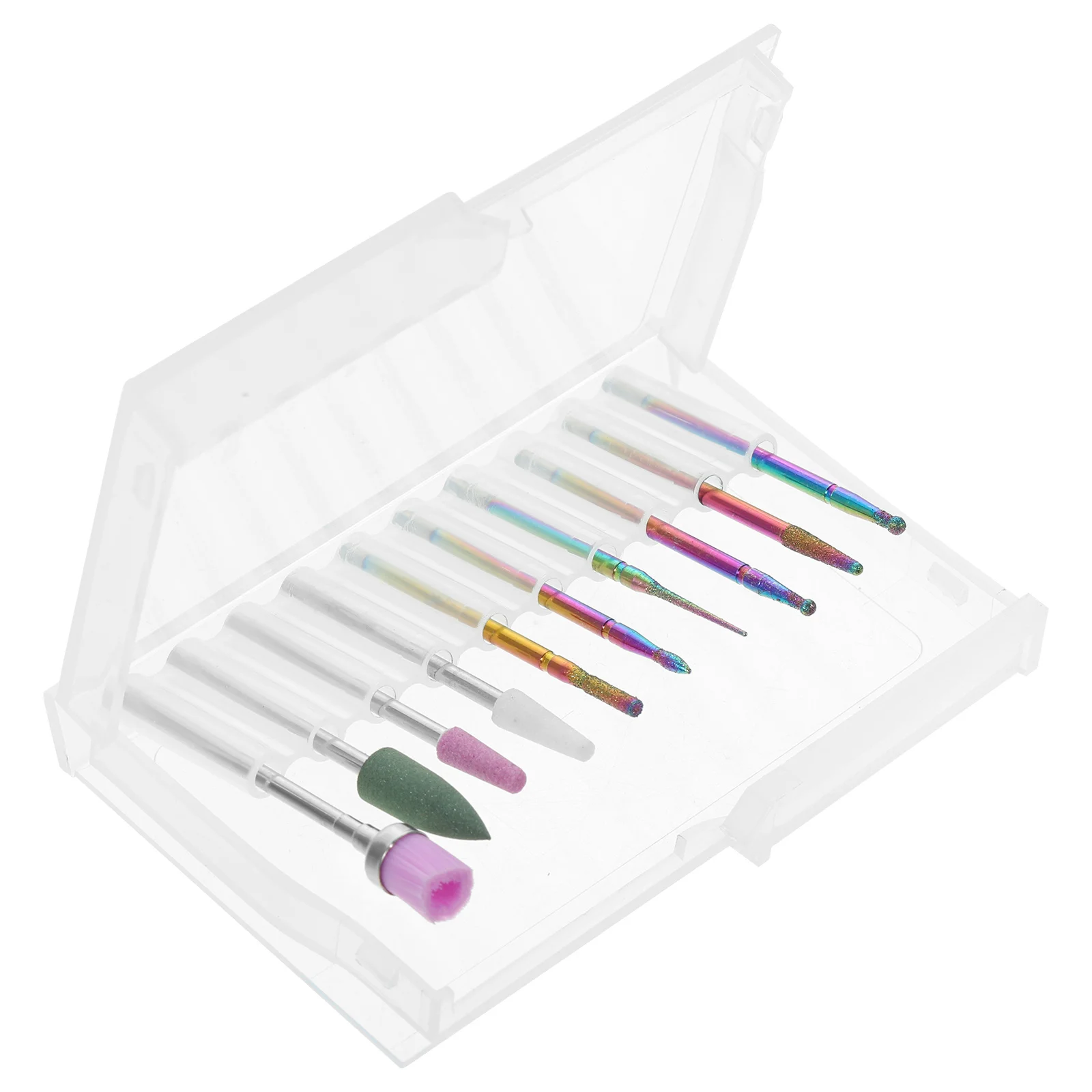 Set di frese per manicure, rimozione smalto, kit elettrico per cuticole con punte diamantate, set di punte per fresa per unghie, per uso domestico, nail art
