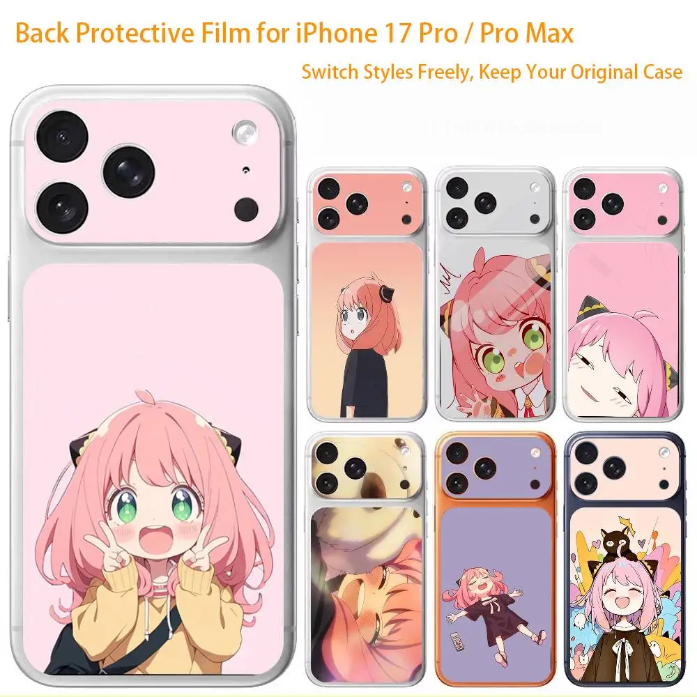 

Cute A-Anya F-Forger 3D Full Body Skin Decal for iPhone 17/Pro/Pro Max Color Rear Protective Sticker