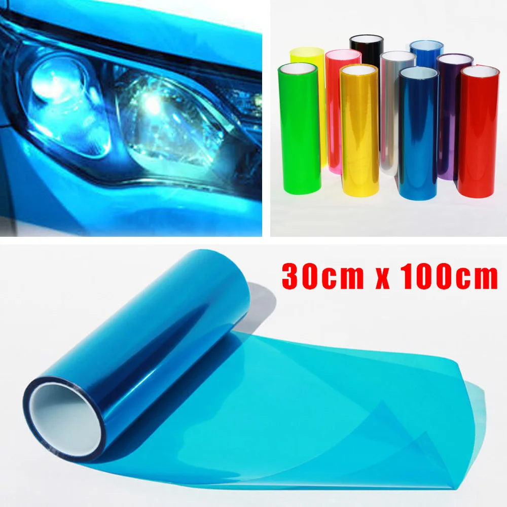 Upgrade Your Car\\\'s Interior with Car Light Film Vinyl Sticker 30 * 100CM for Headlight Taillight Brake Fog Lamp