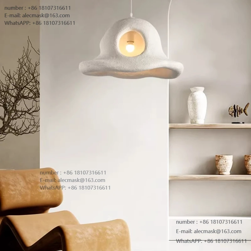 

Japanese style restaurant chandelier personalized hat light Nordic cream wind bar bedroom
