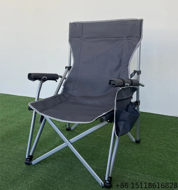 Folding 120KG Load Bearing Heated Metal Modern Chair Beach Foldable Portable Compact Director Camping Fishing Park