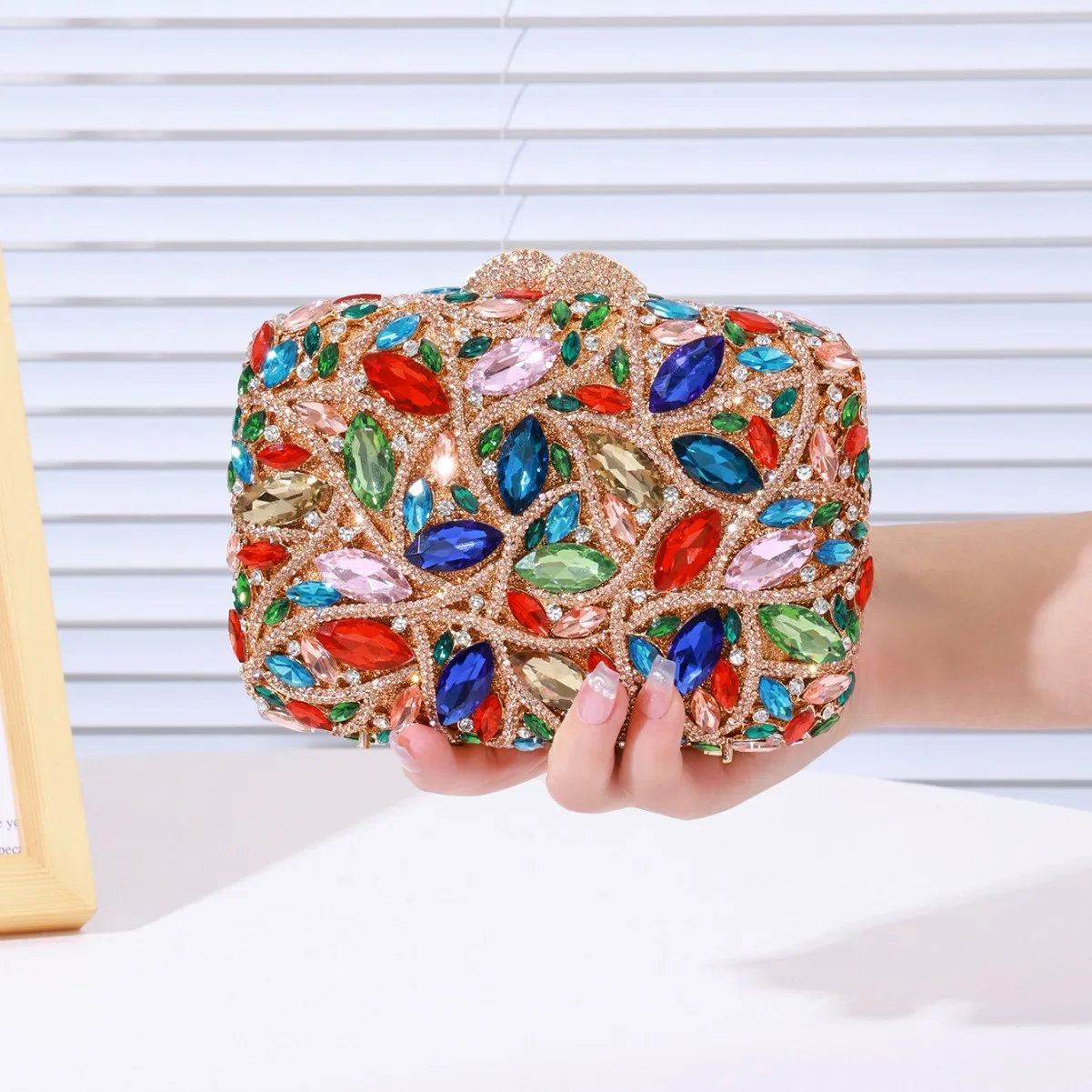 

Splendid Metal Diamond Dinner Bag Ladies Banquet Dress Full Of Diamonds Handheld Fashion Bag Bolsos De Lujo Mujer Marcas Famosas